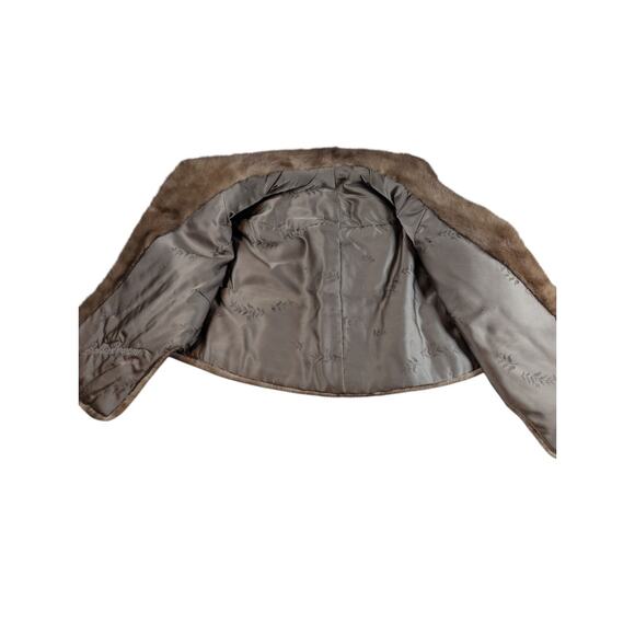 NWT Vintage 1960’s Gorgeous Mink Stole Authentic Sears & Roebuck With Embroidery - Picture 13 of 14
